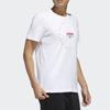 adidas Adi Clk T Повседневная спортивная дышащая влагоотводящая футболка с короткими рукавами мужские топы белые FM6059