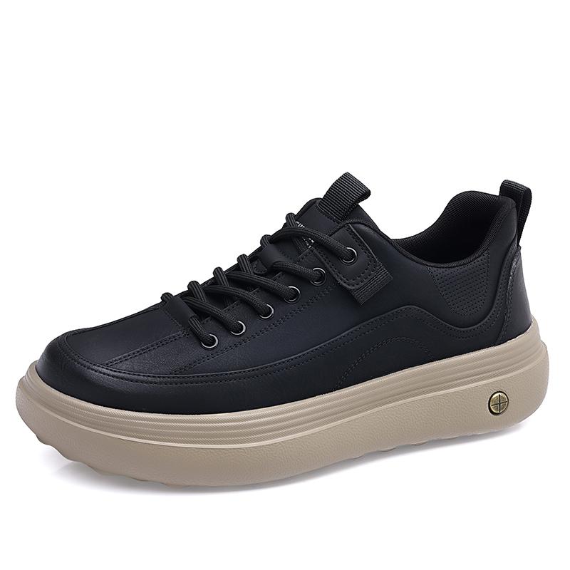 Модная кожаная мужская повседневная обувь, уличные кроссовки на шнуровке, классическая мужская спортивная обувь, новая трендовая мужская обувь для трекинга, нескользящие кроссовки