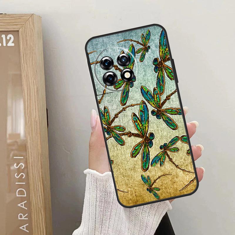 Dragonfly Case For OnePlus 12 11 9 10 Pro 9RT 10T 10R 12R OnePlus Nord 2 CE 3 Lite CE4 N10 N20 Cover