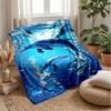 Oceanic Dolphins Swimming 1 Theme blanket Lightweight Warm Flannel Blanket Decorative Throw Blanket for Home Decoration