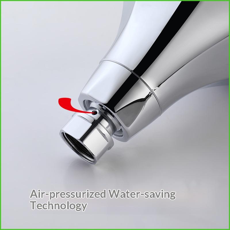 Bathroom Single-function Small Top Spray Air, Water-saving Pressurized ABS Small Hanging Head Shower Shower Head