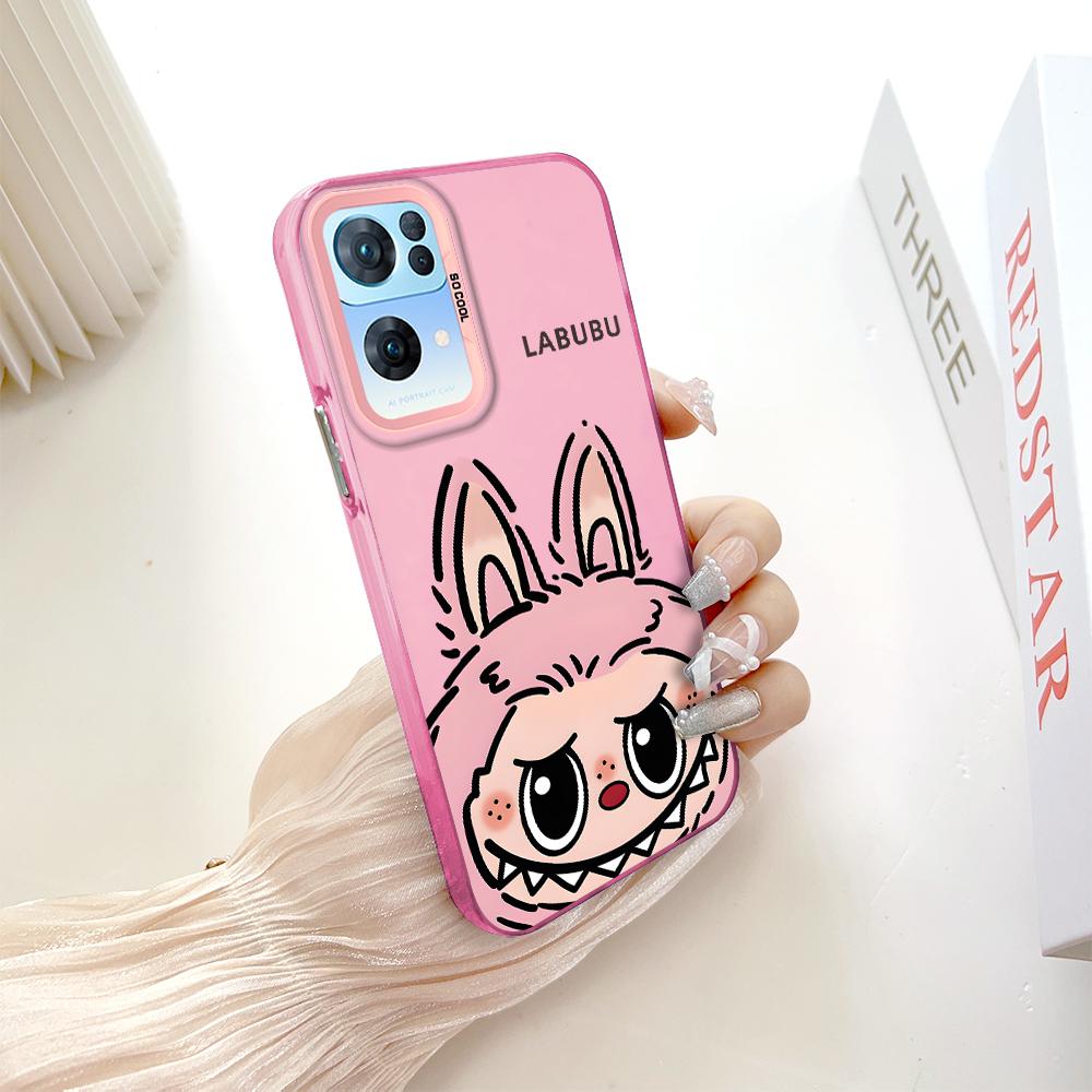 Окрашенный узор, цветной серебристый, двухсторонний, жесткий, противоударный чехол для телефона с защитой от падений для OnePlus OPPO Reno Realme