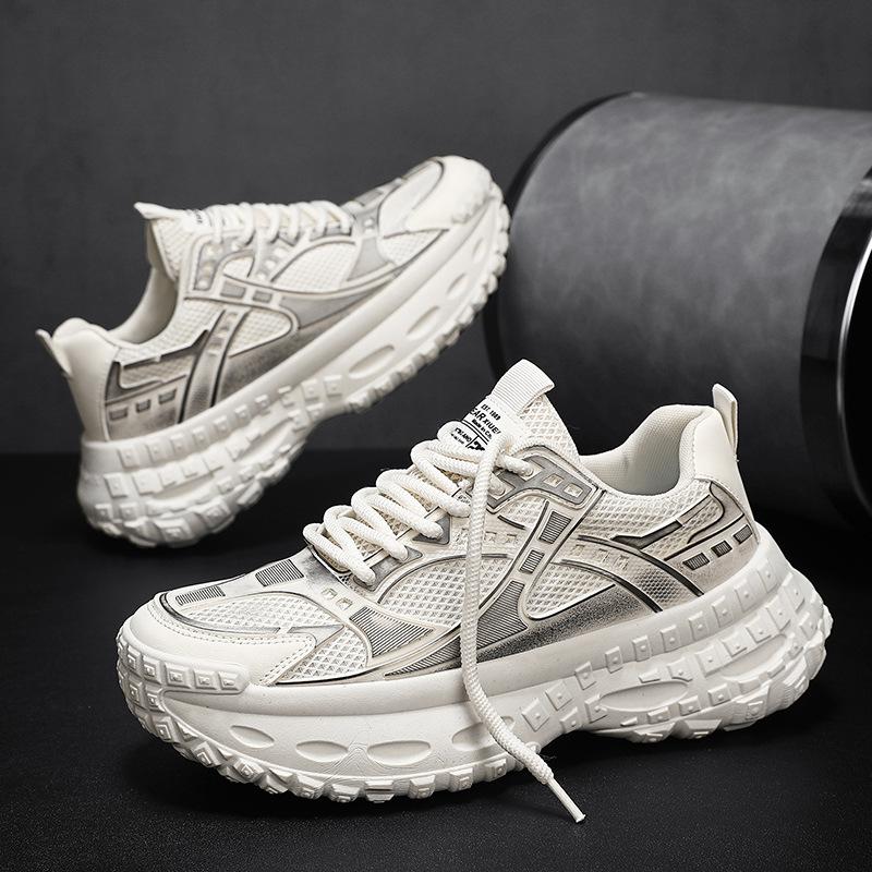 Обувь мужская обувь 2025 повседневная новая осенняя дышащая мужская спортивная обувь толстая подошва увеличивающая рост персонализированные папины кроссовки