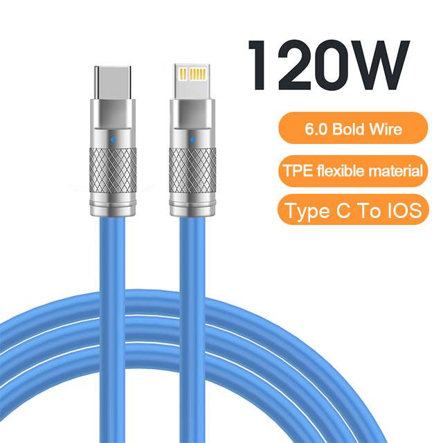 120 Вт 6A сверхбыстрая зарядка USB C жидкий силиконовый кабель для iPhone 14 15 Samsung Xiaomi быстрое зарядное устройство Type-C кабель для передачи данных