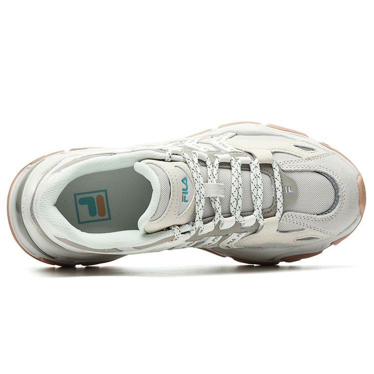 Fila София 2 Кроссовки "рыбья кость" 2.0 Универсальные повседневные низкие кроссовки "папины кроссовки" Женские кроссовки Серо-синие F12W134159FWS