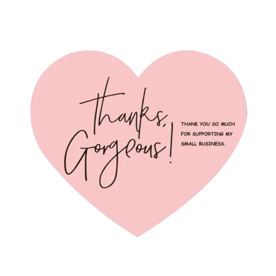 150 Pcs Love Heart Shaped Thank You Cards 2.36 X 2.76 Inch Blank Notecards Greeting Cards for Wedding Baby Shower Small Business