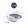 Blue and White Japanese-style Plate with Fruit Dessert Dish Plate Country Style Plate