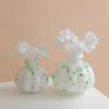 Handmade Colorful Glass Basket Vase Modern Minimalist Decor for Living Room Table Water Cultivation