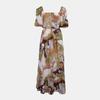 Women's Khaki Square Neck Bahia Cotton Dress ANTIK BATIK