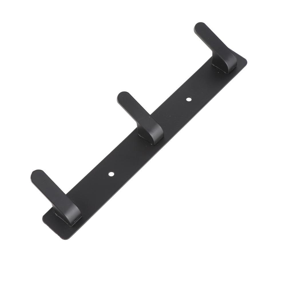 Black Coat Rack Durable Row Hook Decorative Towel Hook Kitchen Bathroom Wardrobe Entryway Bedroom