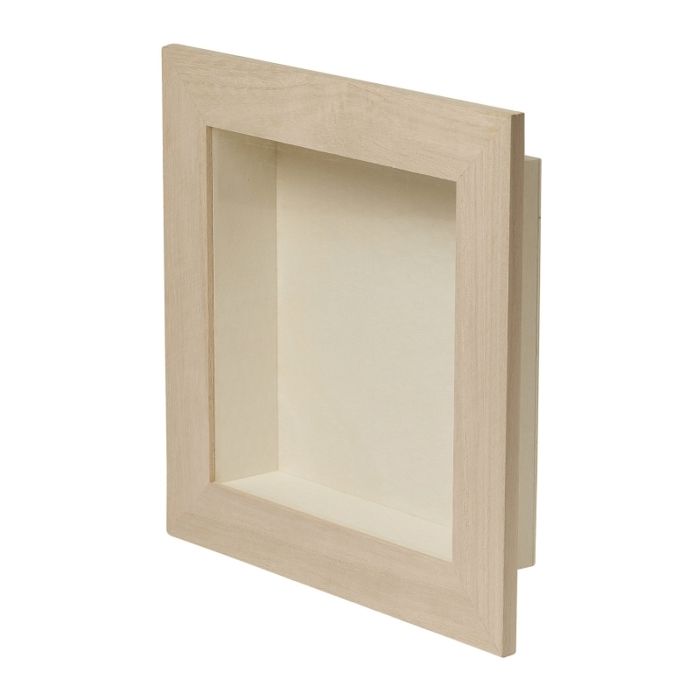 Cadre vitrine - Bois - 21x21x3,8 cm - A décorer et personnaliser