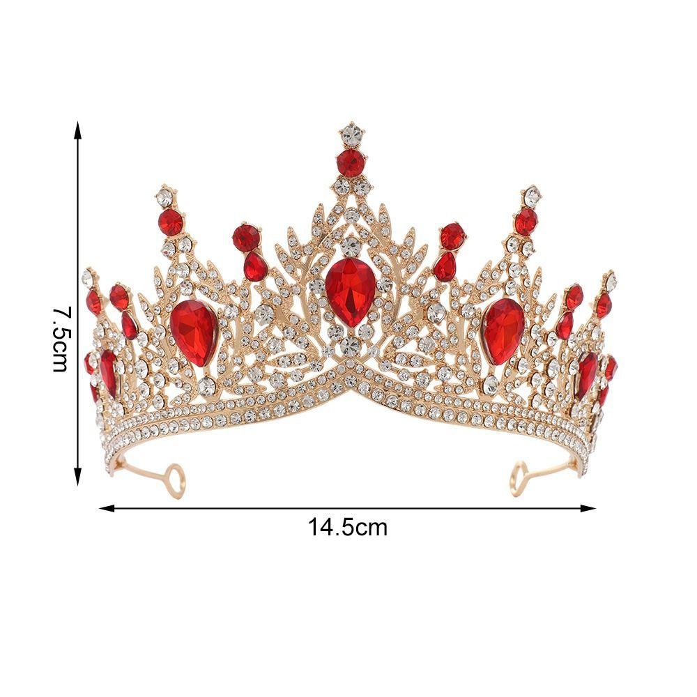 Shining Crystal Crystal Crown Headband Polished Finish Bridal Crown Tiara Birthday Gift