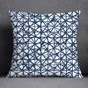 Blue-Gray Geometric Patterns Double-Sided Printed Pillow Cover Short Plush Suitable Living Rooms Bedrooms Throw Cushion Cover