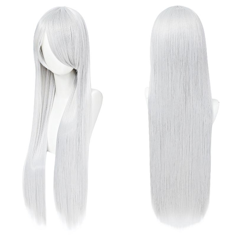 Colorful 80cm Long Straight Cosplay Wig for Anime & Historical Costumes