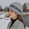 New Knitted Hats for Women Mom Hats Grandma Hats Fashionable and Simple Woolen Hats Plus Velvet Fisherman Hats Basin Hats