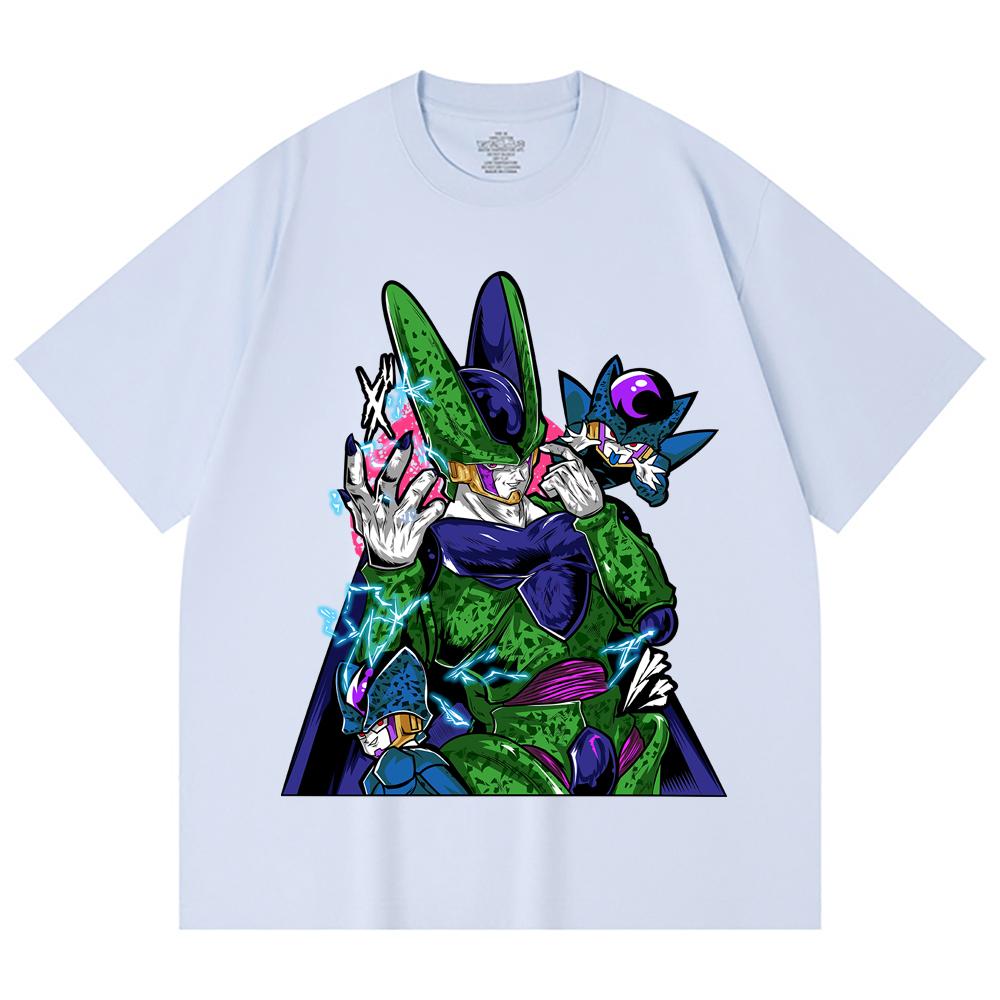 230 г/м² 100% хлопок Dragon Ball V29 Принт Cell Унисекс Тяжелая хлопковая футболка