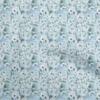 Ткань Cotton Flex Light Blue с акварельным цветочным рисунком для поделок, декоративная ткань с принтом по ярдам, 40 дюймов