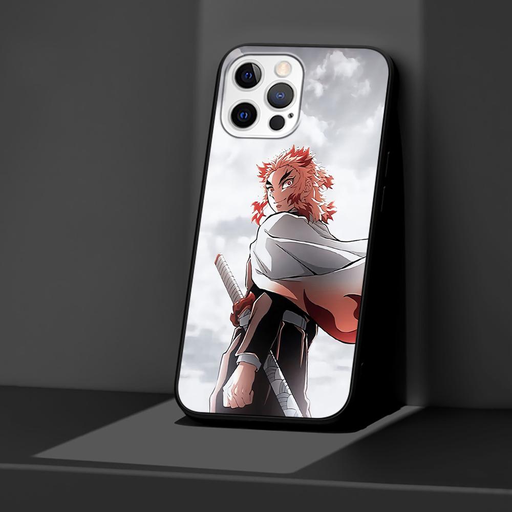 Чехол «Убийца демонов» для iPhone 14 11 13 Pro Max 12 Mini XR 7 8 Plus SE 2020 XS 6 6S + 5 5S, черный мягкий чехол-сумка для мобильного телефона