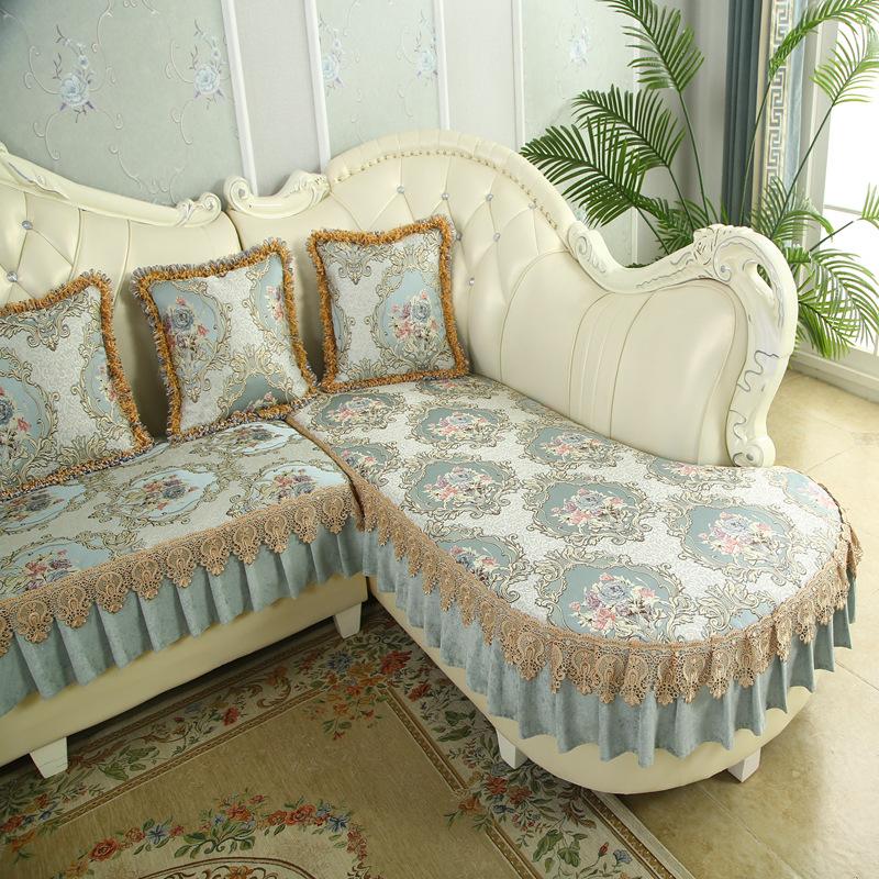 Европейская подушка для дивана, Комбинированный кожаный диван для гостиной, Нескользящая подушка для сиденья, Чехол-подушка для кресла-реклайнера, Подушка-полотенце для спинки и подлокотников