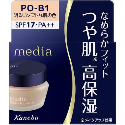 Тональный крем Media Cream Foundation N POB1 25 г. Макияж кожи После подготовки кожи с помощью основы под макияж нанесите небольшое количество средства от центра к краям.