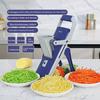 Adjustable Vegetable Cutter Slicer Stainless Steel Blade Anti-Slip Gasket Multi-Function Kitchen Chopper Detachable Design Home