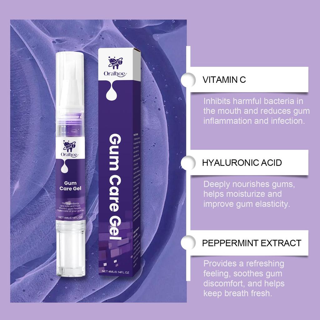 Oralhoe Фиолетовый гель для ухода за деснами Глубокая очистка Пятна Бережный уход за деснами Уход за зубами