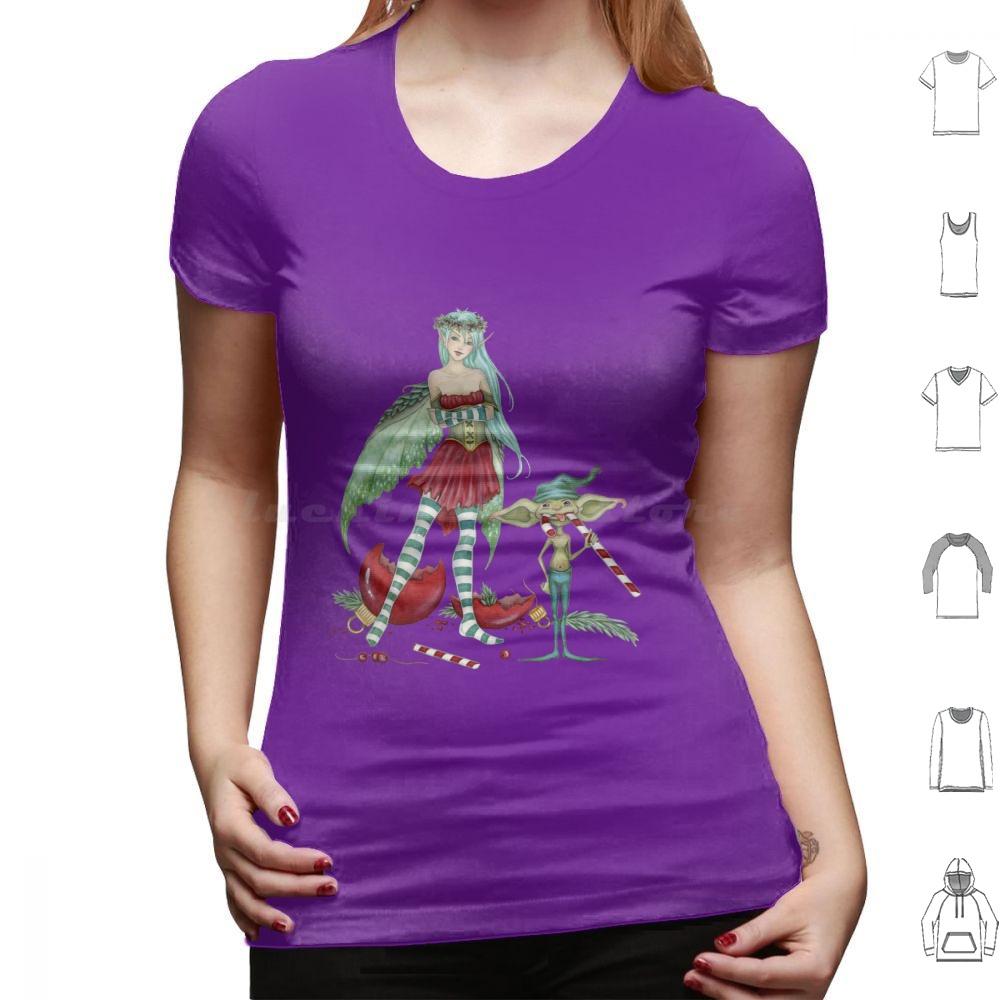 The Naughty List T Shirt 6xl Cotton Cool Tee Fairy Goblin Christmas Winter Holiday Amy Brown Fantasy Mischief Humor Cute