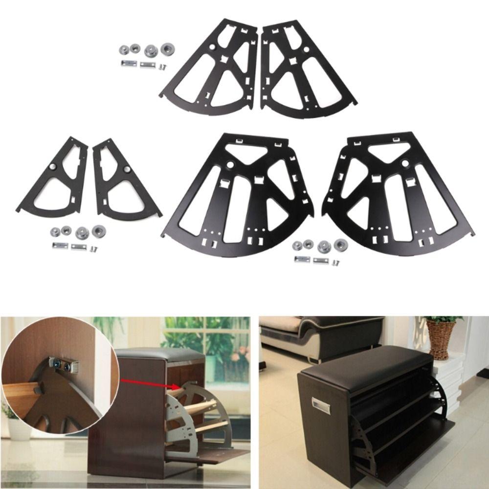 Stainless steel Shoe Cabinet Hinges Turning Rack Shoes Cabinet Flip Frame Shoes Rack  Shoes Cabinet