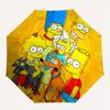1pc Simpsons FamilyDesign Automatic Open/close Folding Umbrella - Compact Travel Umbrella, Heavy-Duty 8-Rib Construction
