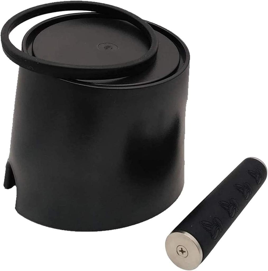 TAMPURE Espresso Knock Box, a coffee tool for removing coffee grounds after brewing espresso, for commercial and home use, black