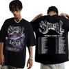 Band Ghost Skeletour World Tour 2025 Print T-shirt Men Women Harajuku Vintage Gothic T-shirts Summer Loose Short Sleeve T Shirts
