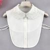 Summer Fake Collar Women'S Shirt Anti-Wrinkle Chiffon Embroidered Water-Soluble Collar Versatile Fake Collar Shirt Collar Women'S Decorative Collar