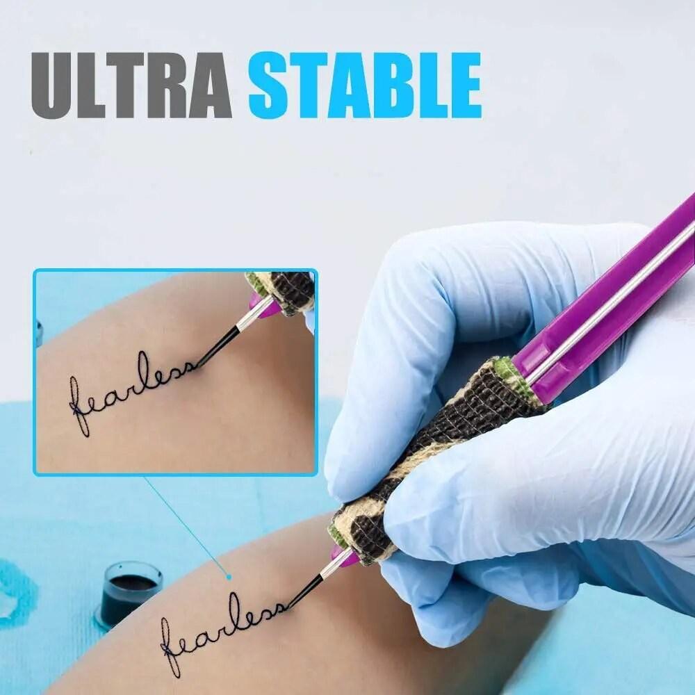 Набор для татуировки Машинка для татуировки своими руками 3D Ручная вилка и палочка Набор Ручная вилка Ручка Длинная игла Чернила Пигмент Ручной боди-арт, 1.1 Набор ручек D, 1 набор