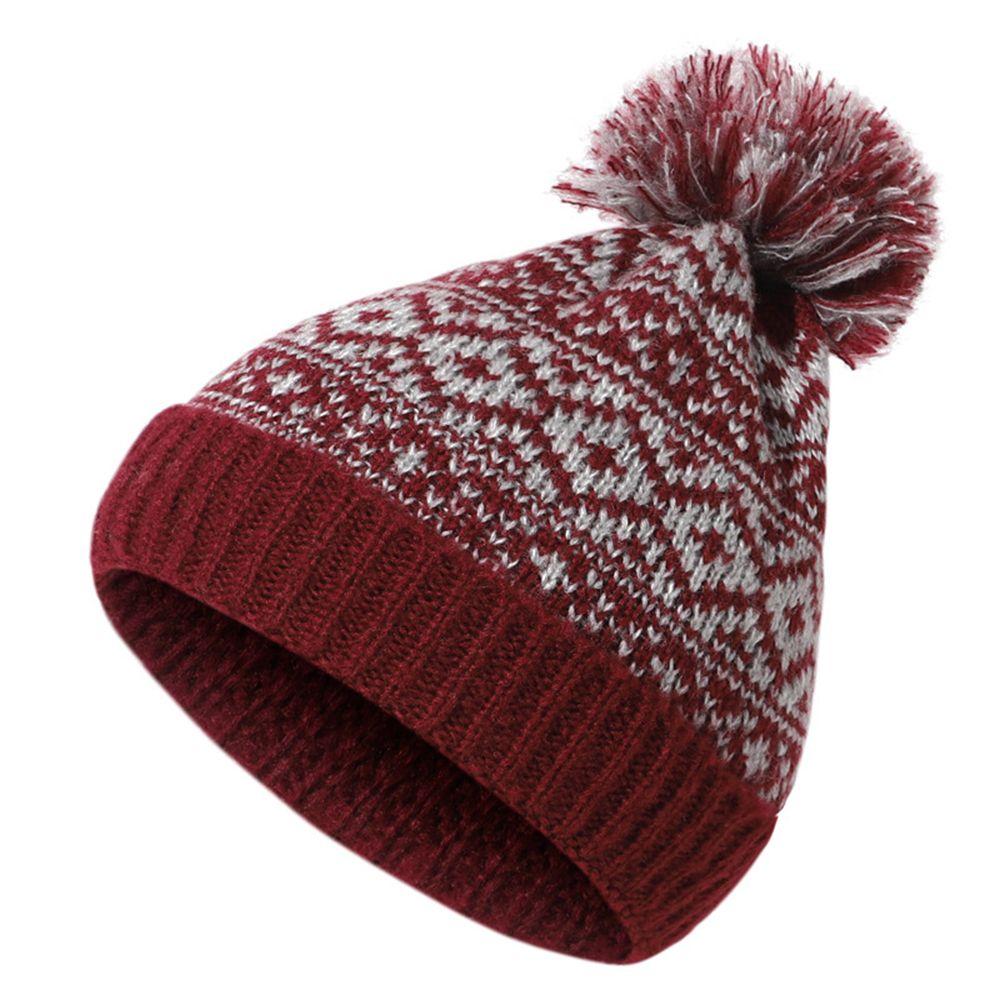 Unisex Womens Winter Warm Pom Pom Hat Cable Bobble Hat Pom Wooly Cap Knitted Beanie Cap