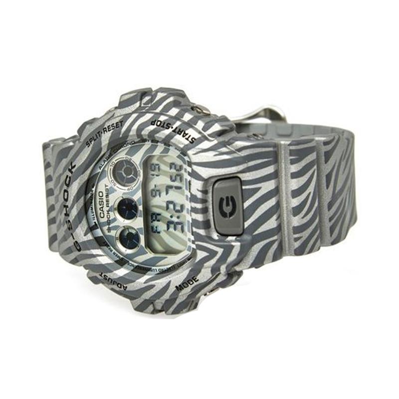 Casio CASIO G-SHOCK Серия тематических Модный уличный Зебра Полоски Многофункциональный Будильник Электронный Флуоресцентное Освещение Кварцевый DW-6900ZB-8