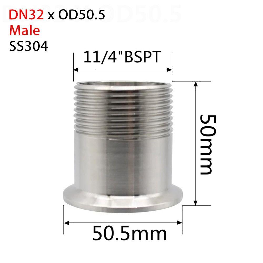 1Pcs 1/4" 3/8" 1/2" 3/4" 1" Pipe Fitting Connector SUS304 Sanitary TriClamp Adapter New Tri Clamp