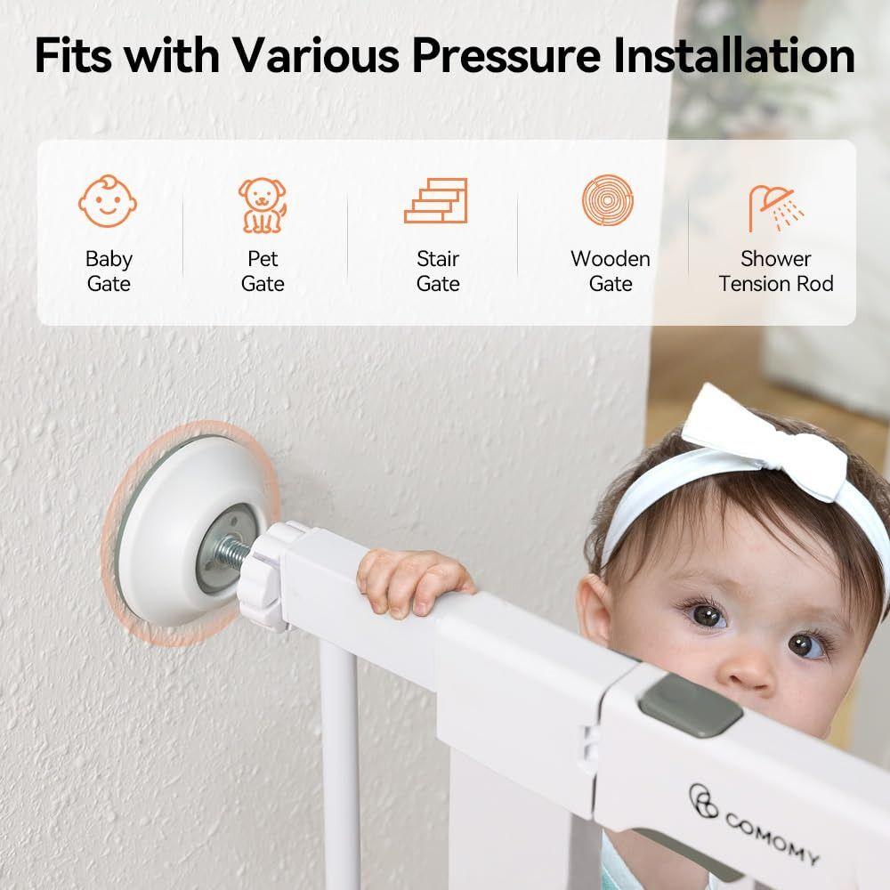 White Child Gate Extender Safety Baby Gate Wall Guard from Pet and Dog