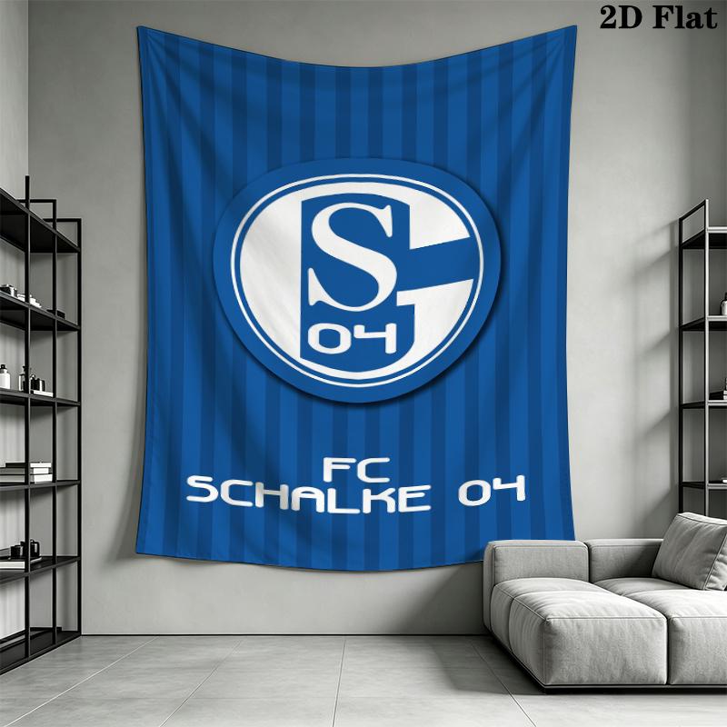 Schalke 04 Wall Tapestry Aesthetic Wall Hanging Printed Fabric Blanket Decorative Tapestries for Bedroom Living Room Home Decor