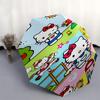 Hello Kitty,Painting Automatic Folding Umbrella-Simple 8-Rib Design, Bright Cartoon Pattern, Durable Iron Frame, Suitable For Travel, Outdoo