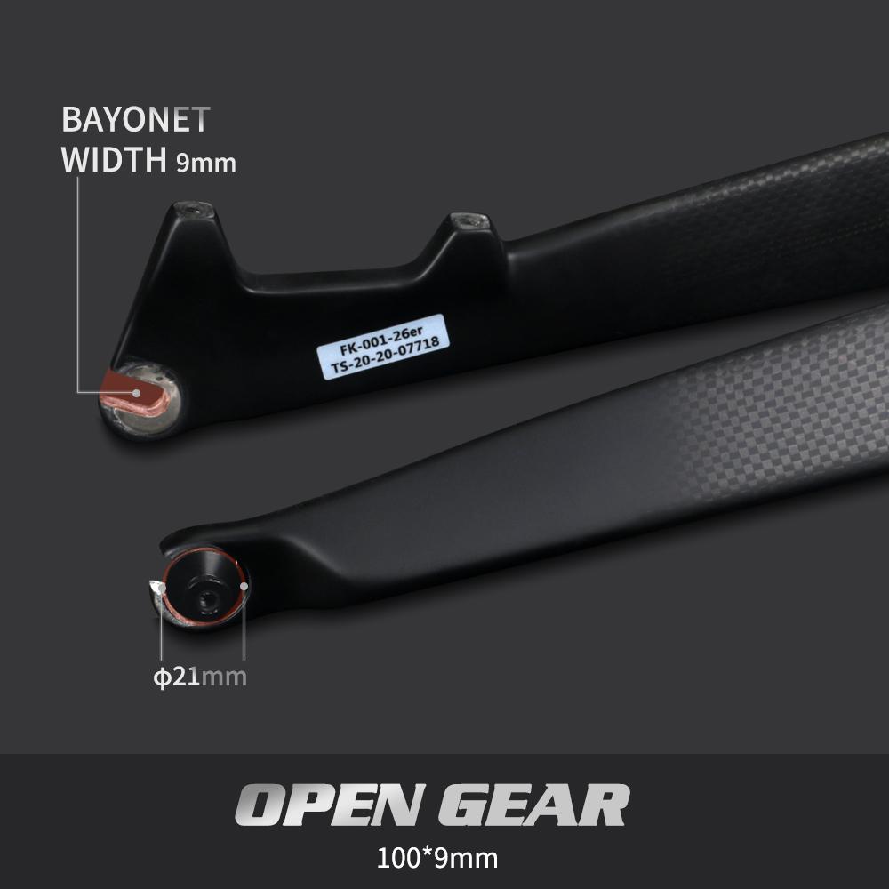 TOSEEK матовая 3K вилка из углеродного волокна для горного велосипеда 1-1/8 "жесткий дисковый тормоз MTB велосипедные вилки 26/27,5/29er прямая трубка 28,6 мм