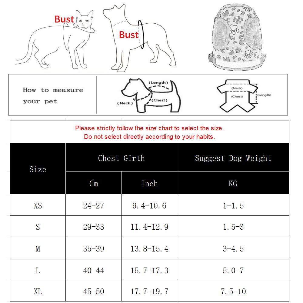 Pet Dog Harness Leash Set For Small Medium Dogs Reflective No Pull Mesh Puppy Cats Harness Vest Leopard Print Outdoor Chihuahua Pug Accessories