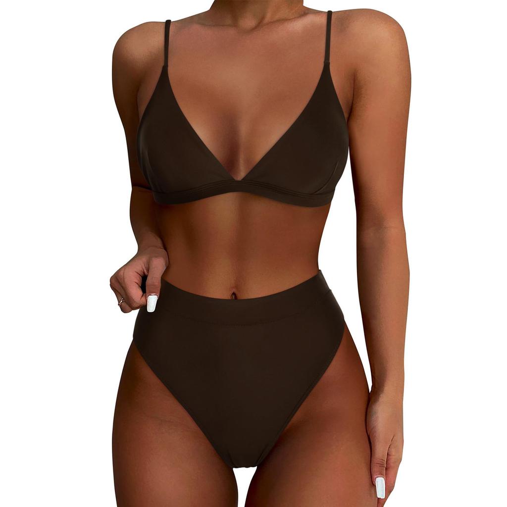 Женский раздельный сексуальный бикини, модный бюстгальтер с высокой талией, мягкий купальник без стального бюстгальтера