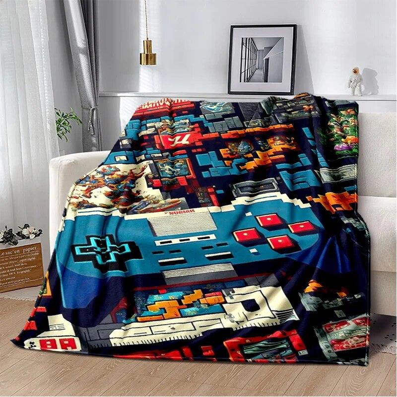 Одеяло для игровой консоли Game Boy GamePad в стиле ретро, ​​мягкое одеяло для дома, спальни, кровати, дивана, пикника, путешествия, офиса, одеяло, детское одеяло