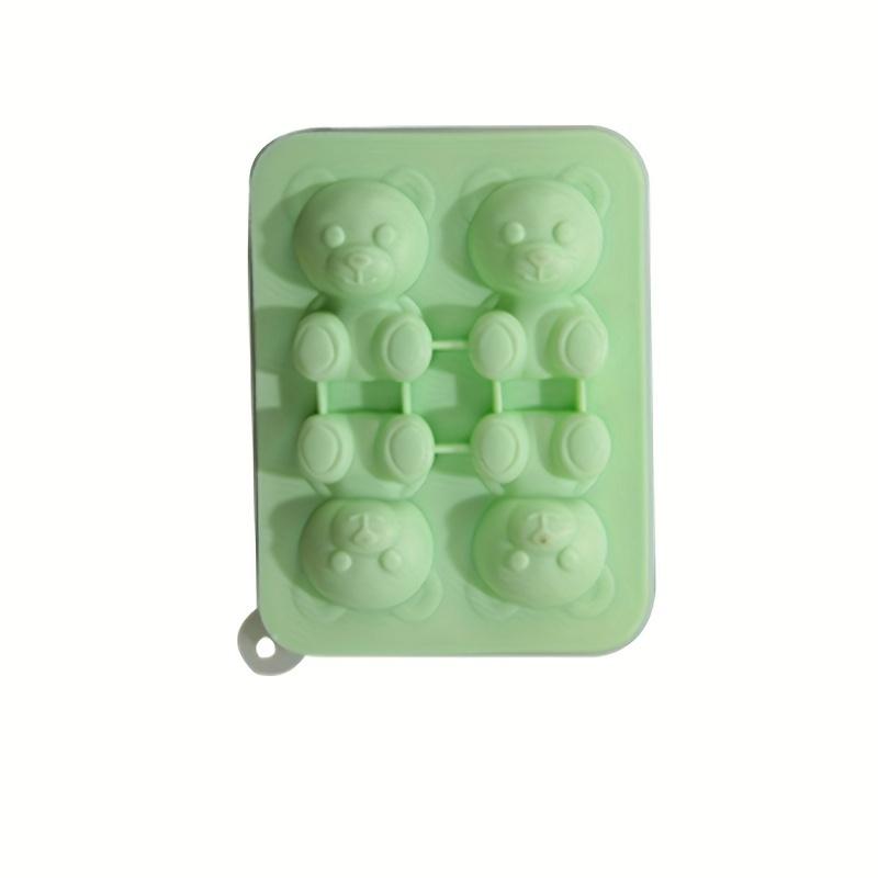 1pc Creative Bear Ice Cube Tray Flexible Food Grade Silicone Cartoon Ice Cube Mold Ice Trays For Freezer Kitchen Accessories