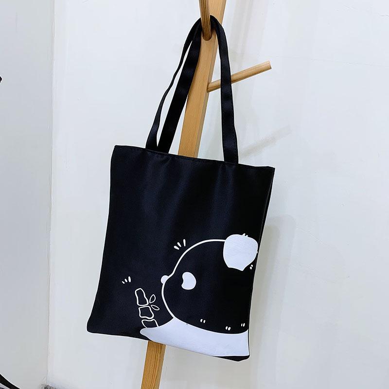 2023 Summer Canvas Tote Bag for College Students - Casual Single Shoulder Handbag