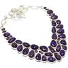 Charoite, Amethyst Gemstone Handmade 925 Silver Necklace 18" JCN326-120