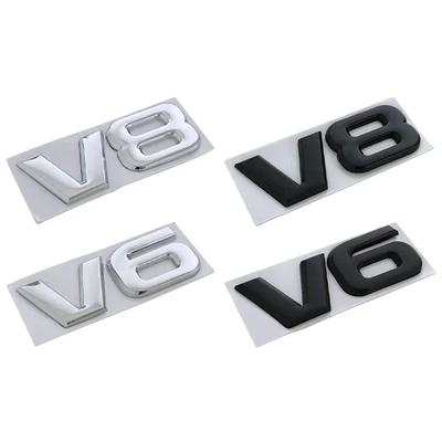 3D Металлический Логотип V6 V8 Наклейка-значок на заднюю дверь багажника, крыло для Toyota Highlander