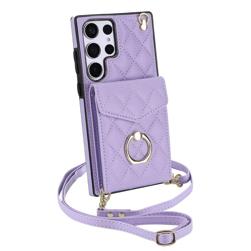 Slim Crossbody Folio Phone Case With Card Slots Ring Stand Galaxy S26 Ultra S24 S23 Note20 A16