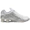 Nike Shox R4 'White Metallic Silver' 2024 (Unisex) White / White / Bright Crimson / Metallic Silver Running Shoes HQ1988101