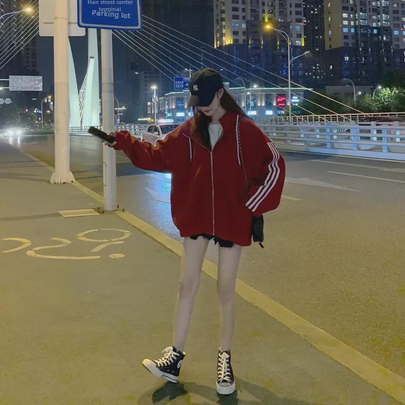 Официальный женский классический свободный свитер на молнии с капюшоном, бархатная куртка 2020 года, модный топ